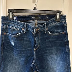 Lucky brand skinny distressed jeans- 8 ankle